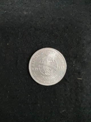 Moneda 1000 Escudos Portugal 1983 Plata