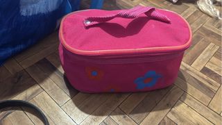 Bolso rosa con flores