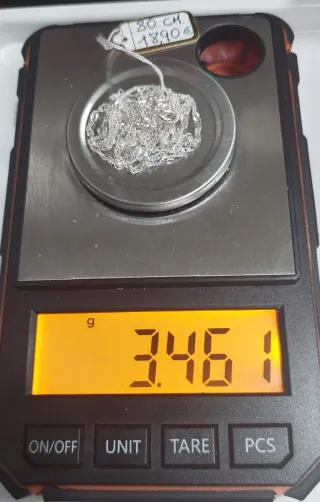 Cadena de Plata de Ley de 80cm