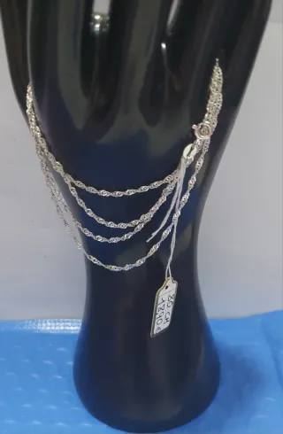 Cadena de Plata de Ley de 80cm