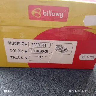 Sandalias niño beige y marrón