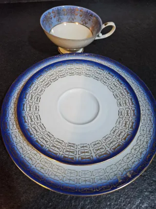 Juego 2 Tazas Té Porcelana Bavaria Vintage