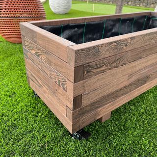 Jardinera Rectangular Madera Tropical