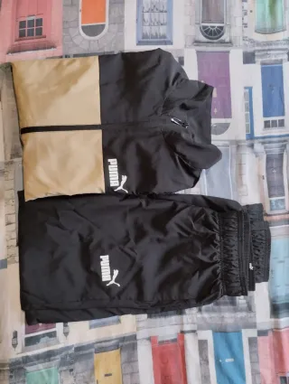 Chaqueta y pantalón Puma Negra y Beige