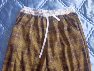 Pantalones anchos de cuadros