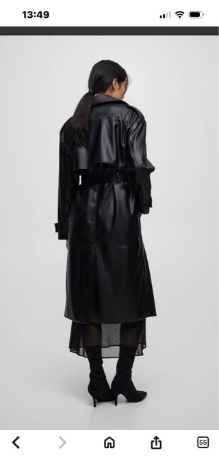 Gabardina efecto piel pull&bear Talla XS