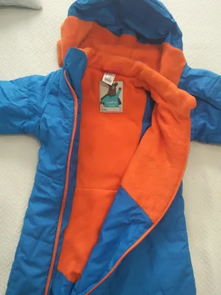 Mono de nieve azul para niño 2 años