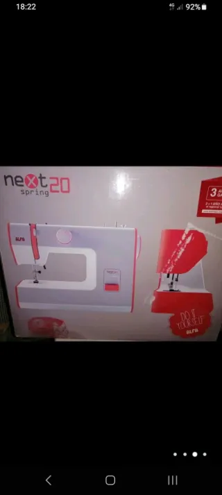 Máquina de coser Alfa next 20 , nueva a estrenar