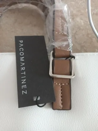 Bolso Paco Martínez blanco y marrón