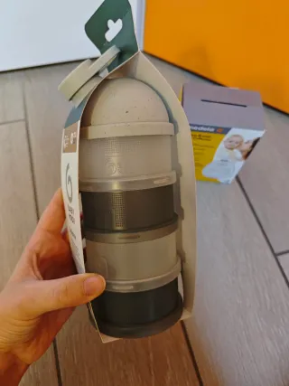 Raccogli latte Medela + contenitore Baby Moov