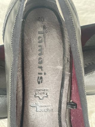 Manoletinas, zapatos,  Tamaris Piel Tacón Talla 40