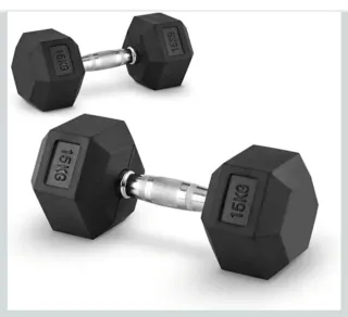 Mancuernas 15kg (x2) Hexagonales + 9Kgs (x2) + PU