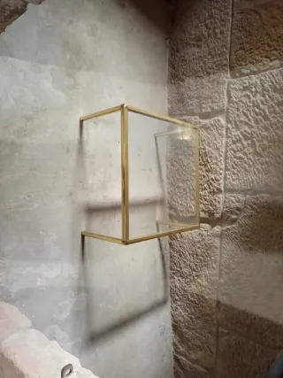 Mesa centro aluminio y cristal