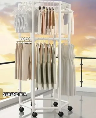 2 PERCHEROS HEXAGONALES ORGANIZADORES GIRATORIOS.