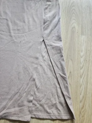 Vestido largo beige/camel