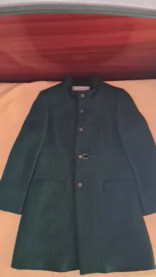 Abrigo de punto verde