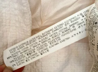 Chaqueta Moto Zara Basic Blanca Texturizada