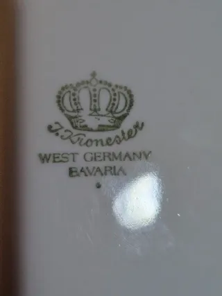 Taza y platos porcelana Bavaria vintage floral