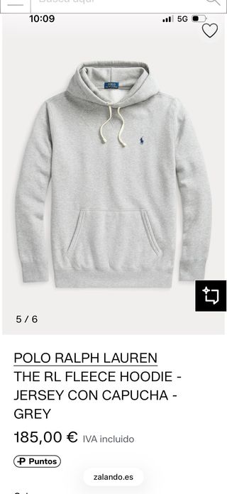 Sudadera Ralph Lauren Gris