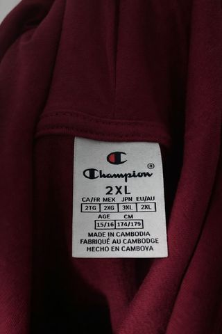 Sudadera Champion Granate Nueva con Etiquetas