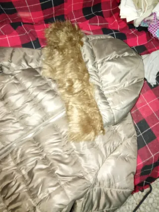 Parka acolchada mujer verde oliva