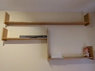 Estanterías de madera maciza lote