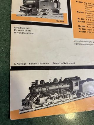 Antiguo catalogo trenes juguete Tenshodo
