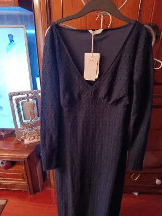 Vestido calado azul marino nuevo