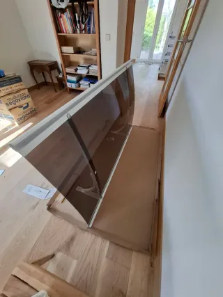 Marquesina aluminio blanco 1,5m