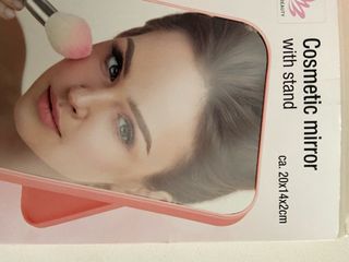 Espejo Cosmético con Soporte Rosa/ Verde