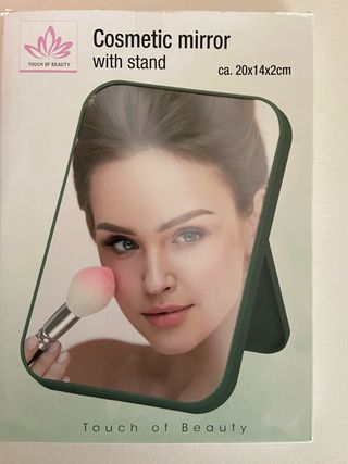 Espejo Cosmético con Soporte Rosa/ Verde