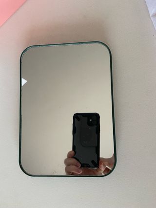 Espejo Cosmético con Soporte Rosa/ Verde