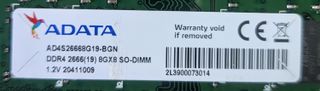 Memoria RAM DDR4 2 x 8Gb ADATA 2666 SODIMM