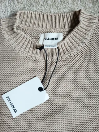 Jersey Pull&Bear punto grueso S-M beige