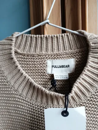 Jersey Pull&Bear punto grueso S-M beige