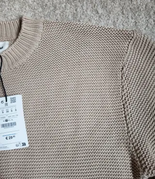 Jersey Pull&Bear punto grueso S-M beige