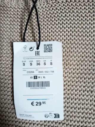 Jersey Pull&Bear punto grueso S-M beige