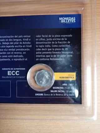 Monedas India 10 y 20 Paíse
