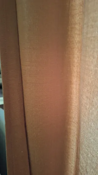 Cortinas de tela beige y marrón Semi opacas