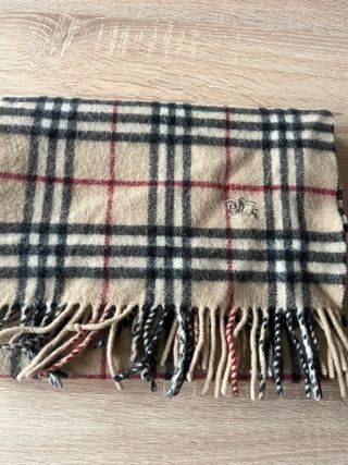 Bufanda Burberry Clásica Cuadros Beige