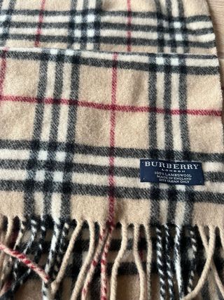 Bufanda Burberry Clásica Cuadros Beige