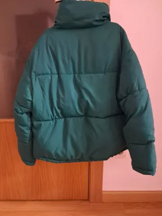 Cazadora acolchada mujer verde