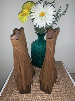 Botas Wonders Piel y Serraje Marrón Talla 38