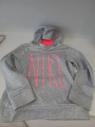 Sudadera Nike niña gris y rosa