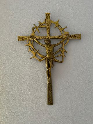 Cristo de metal 46x31