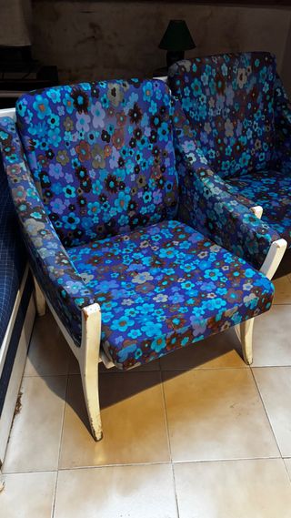 2 Sillones Vintage Estampado Floral