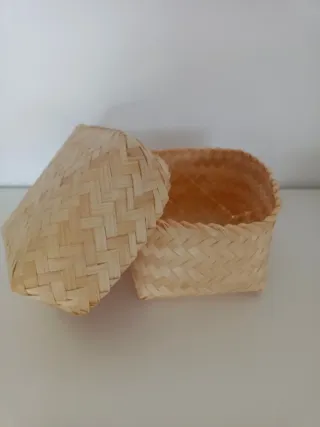 Caja ratán trenzado