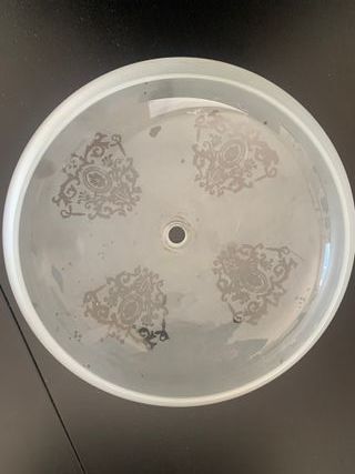 Pantalla de cristal para plafón de techo