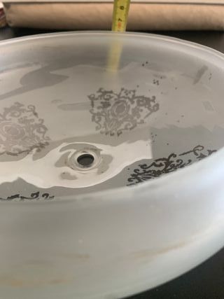 Pantalla de cristal para plafón de techo