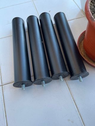 4 Patas Somier Cama Metal Negras